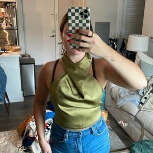 Commence satin halter top